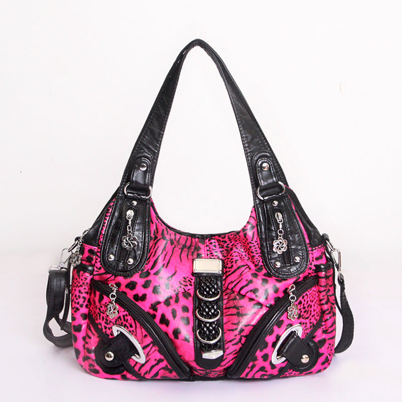 Glamorous Women's Fashion Underarm Leopard Print Bags
