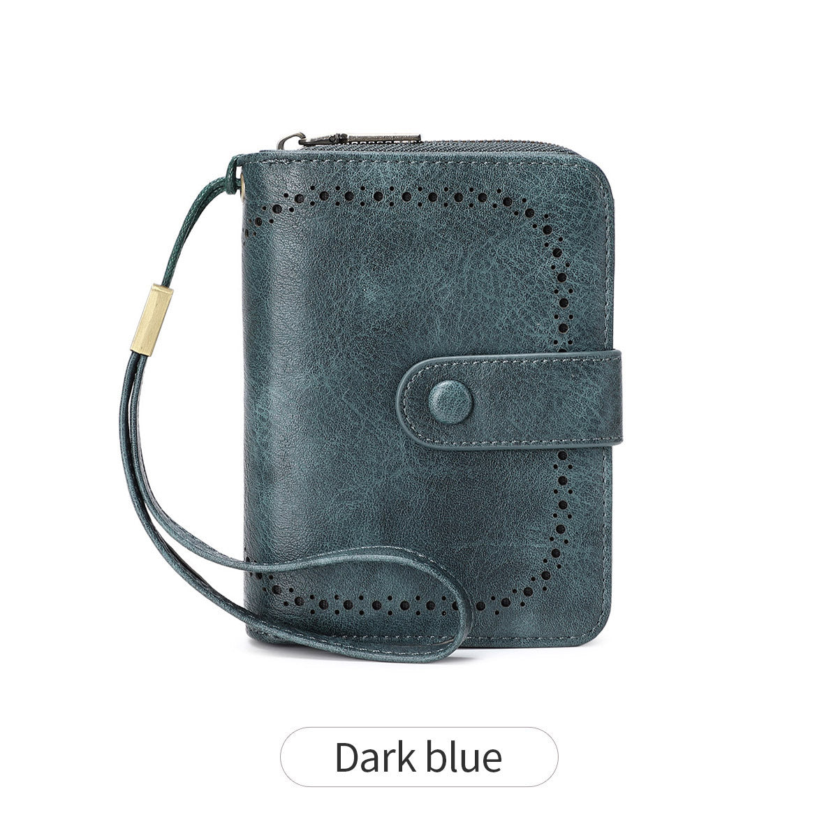 Women's Swiping Oil Wax Leather Retro Expanding Ladies Wallet