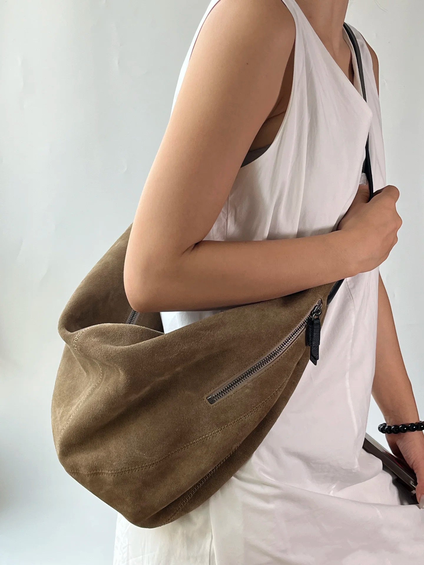 Niche Genuine Leather Quiver Underarm Croissant Cowhide Women's Messenger Bag