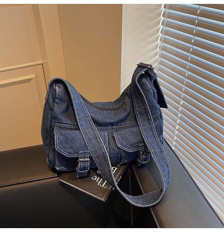 Cool Classy Slouchy Women's Denim Fashion Tote Bag