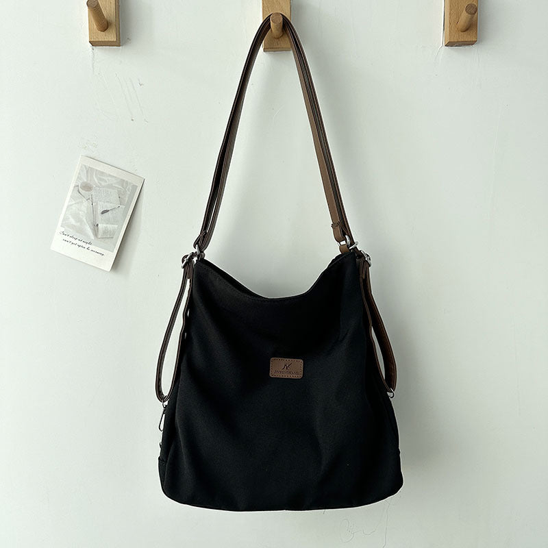 Glamorous Female College Canvas Popular Texture Women's Shoulder Bag