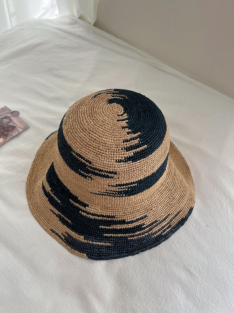 Raffia Hand-woven Hat Female Summer Seaside Vacation Beach Large Shoulder Bags