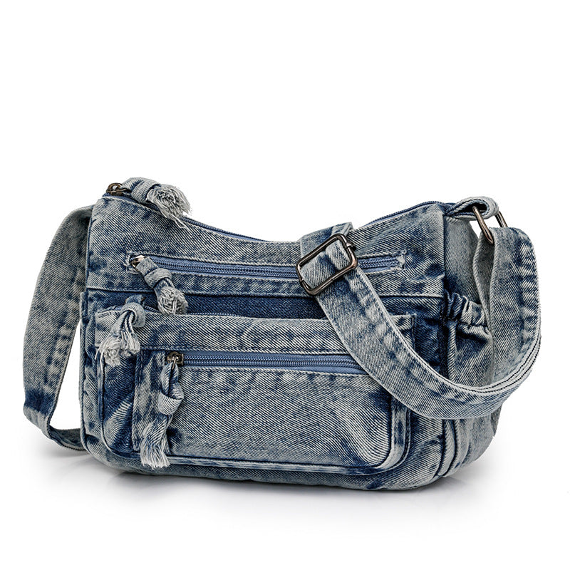 Women's Denim Fashion Large Capacity Versatile Lightweight Women's Messenger Bag