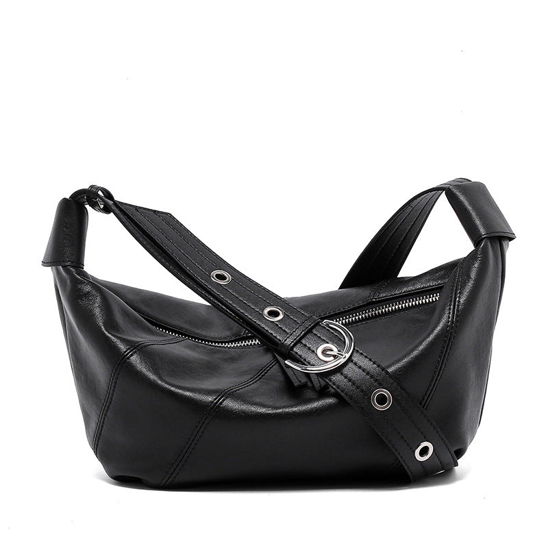 Women's Cowhide Retro High Sense Croissant Fashion Bags