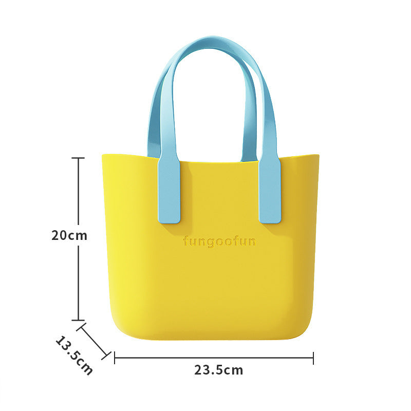 Lightweight Shopping Elegant Beach Portable Candy Color Women's Handbag