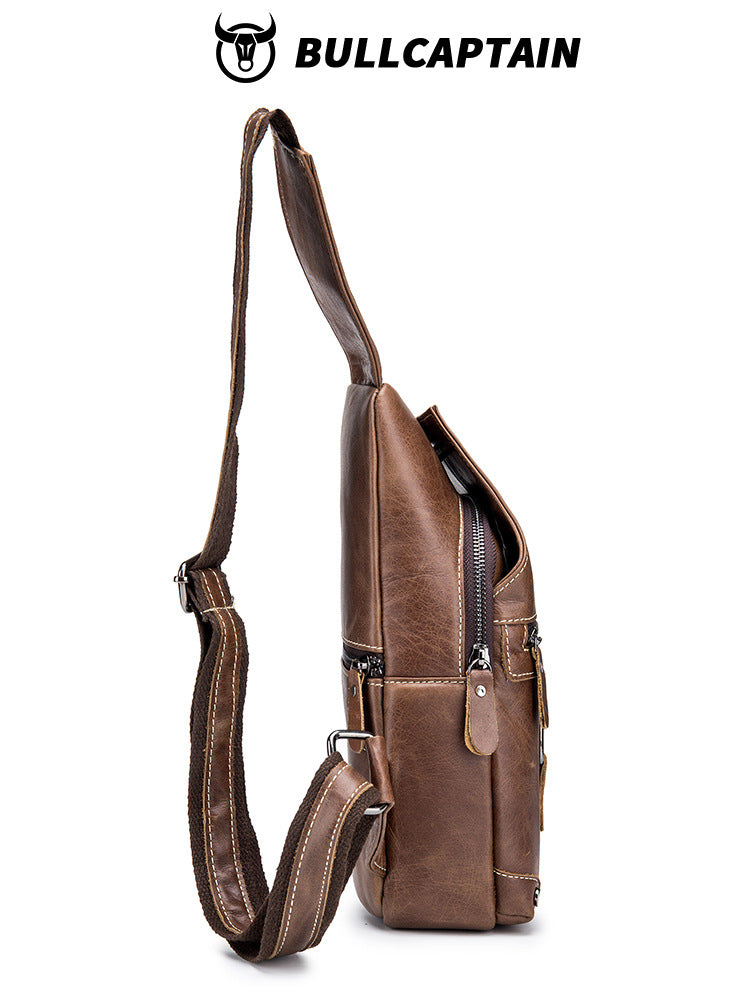Men's Leather Goods Genuine One Vintage First Men's Chest Bag