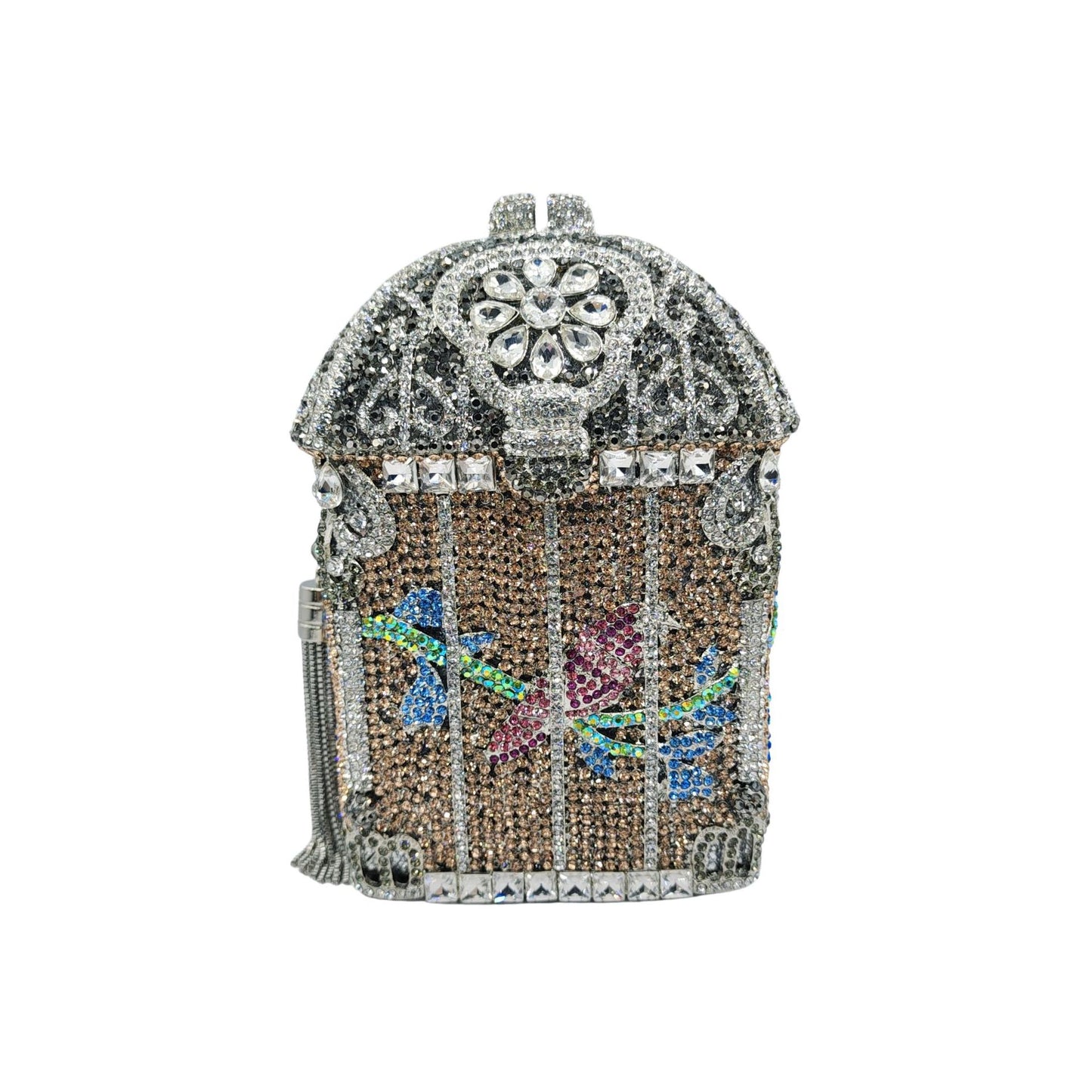 Cage Diamond Three-dimensional Pocket Banquet Full Dinner Bag