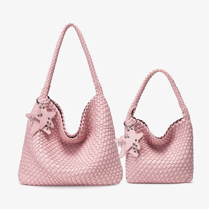 Women's Woven Fashion Large Capacity Pendant Tote Bags