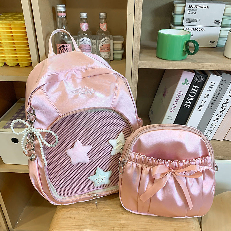 Minority Fashion Commuter Nylon Sweet Lightweight Large Capacity College Student Schoolbag