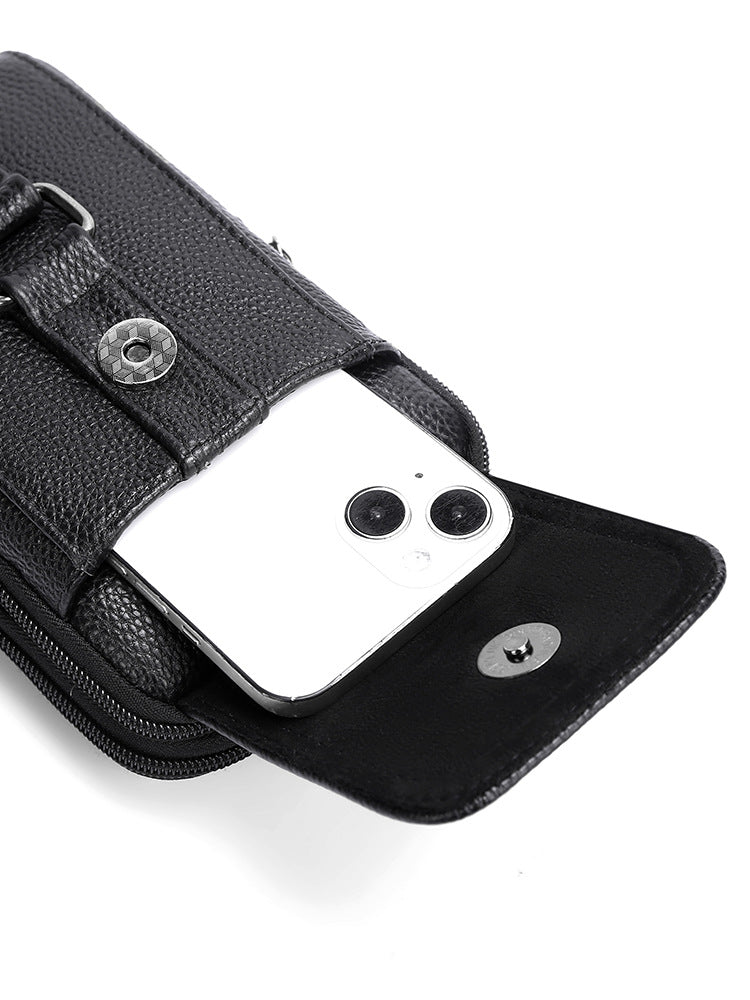 Men's Leather Multifunctional Fashion Waterproof Dustproof Change Bags