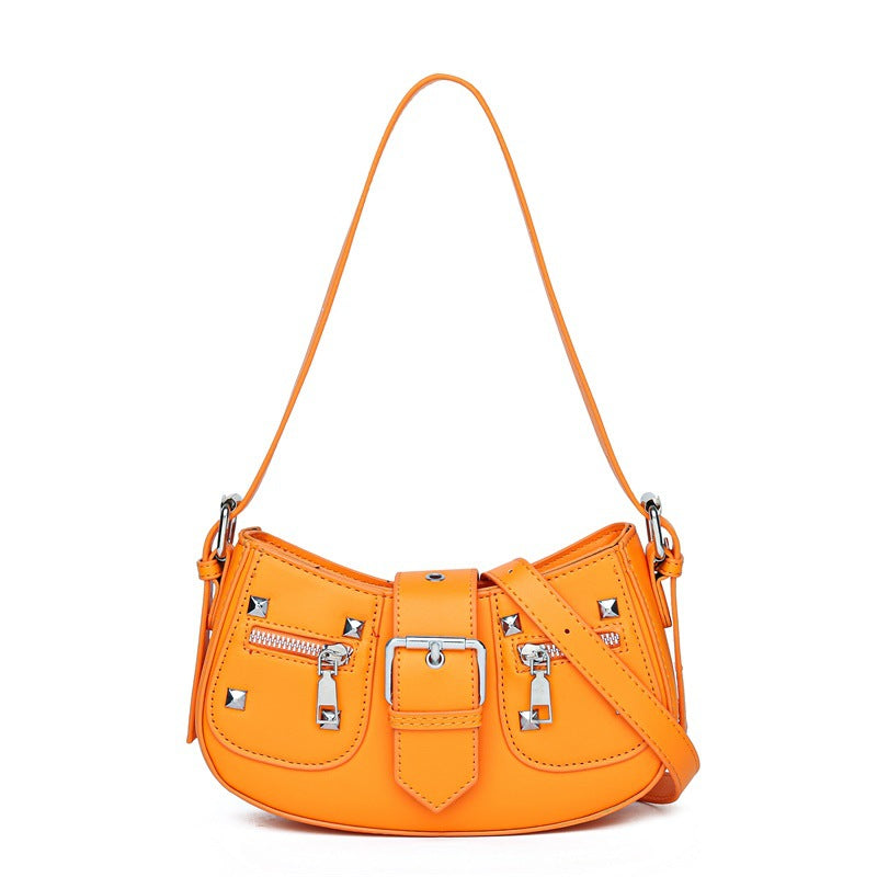 Slouchy Women's Fashion Motorcycle Retro Trendy Women's Shoulder Bag