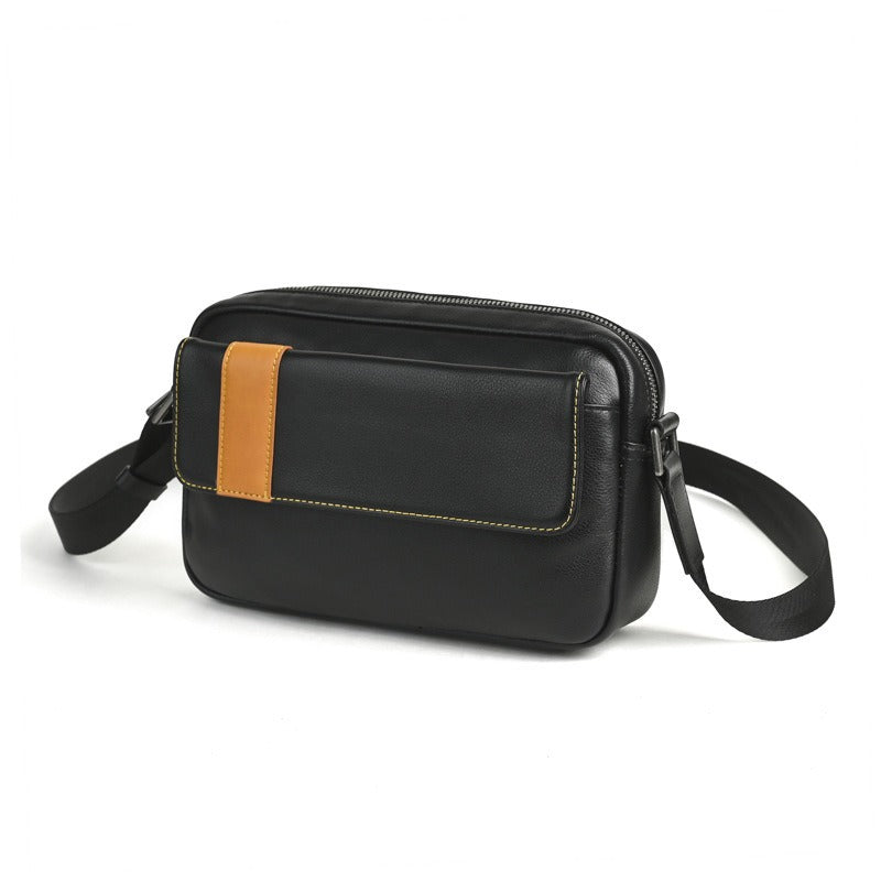 Men's Retro Horizontal Trendy Commuter Riding Men's Shoulder Bag