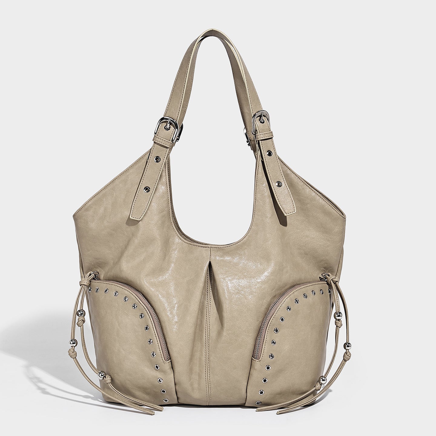 Retro Rivet Motorcycle Female Design Sweet Spicy Style One Bags