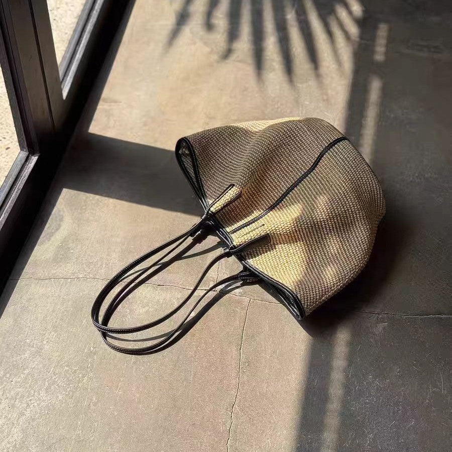 Straw Large Capacity Portable One Vacation Beach Women's Shoulder Bag