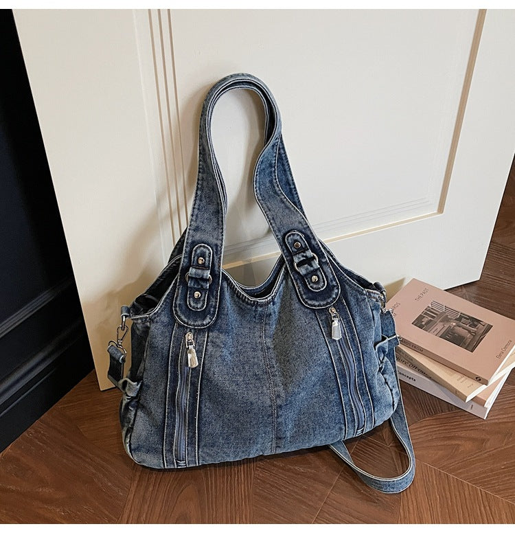 Denim Female Commuter Retro Class Western Women's Shoulder Bag