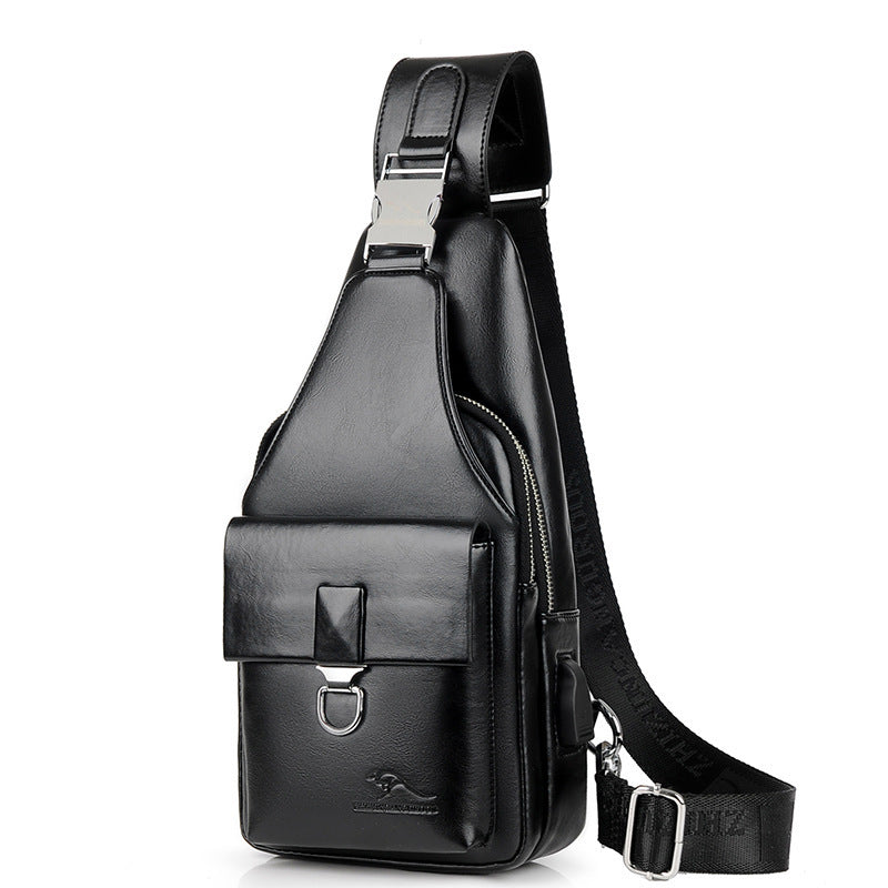 Casual New Men's Fashion Polo Kangaroo Men's Chest Bag