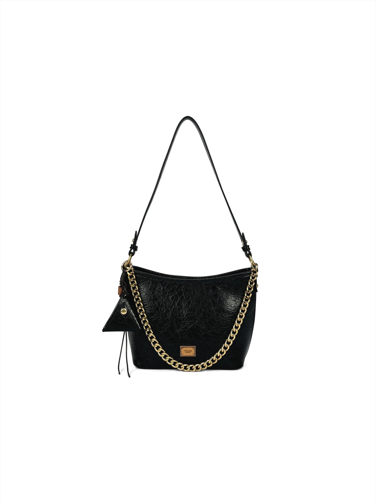 Casual Women's Black Gold Chain Daily Women's Messenger Bag