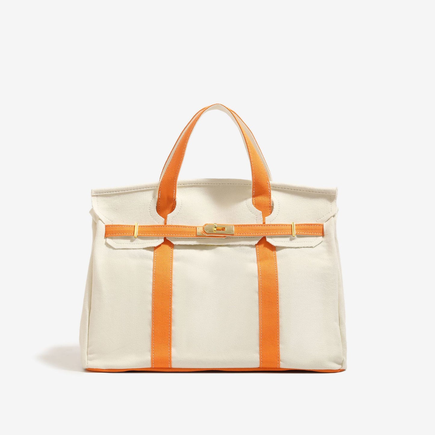 Women's Canvas High-grade Design Contrast Color Large Women's Shoulder Bag