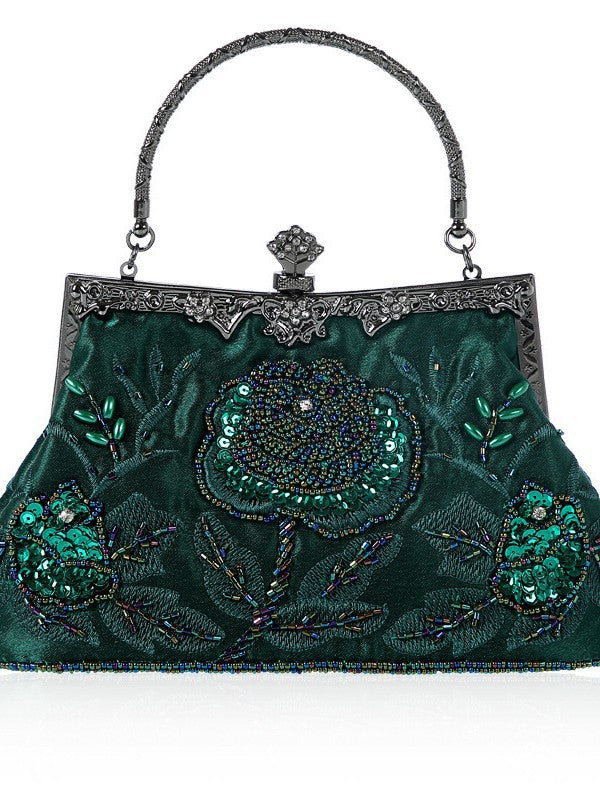 Retro Beaded Exquisite Clutch Handmade Embroidery Dinner Bag