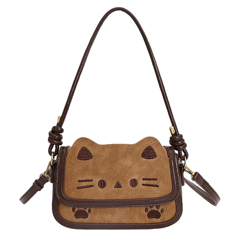 Women's Retro Super Popular Cute Kitten Design Women's Shoulder Bag