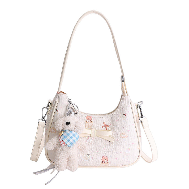 Women's Girly Style Design Cartoon Printed Fashion Small Square Bag