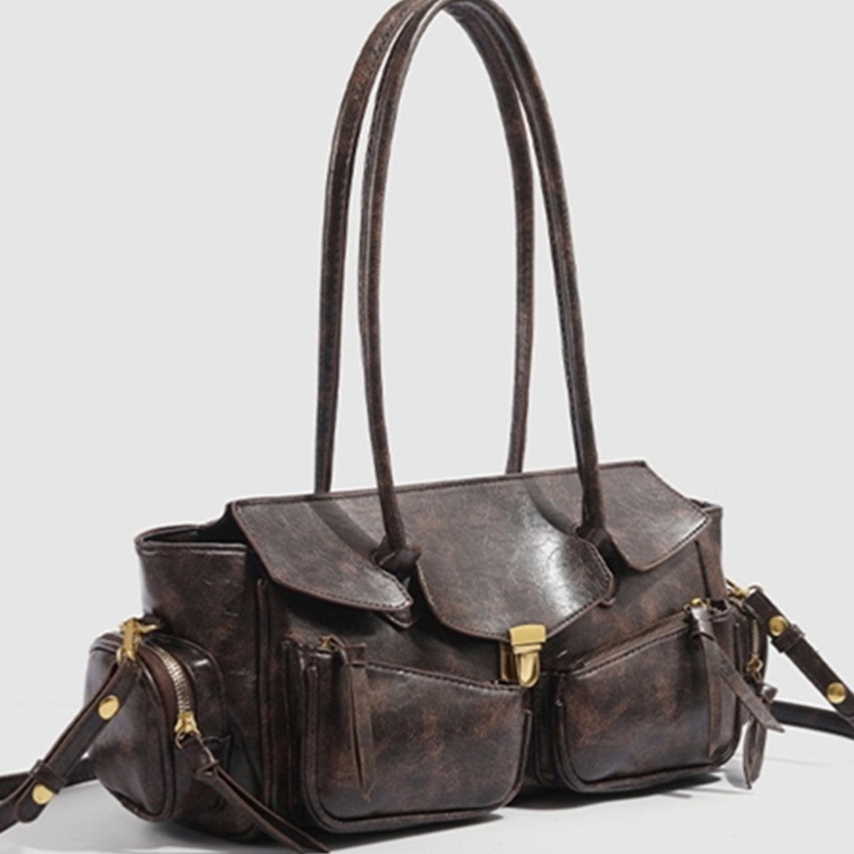 Women's Retro High Sense Hot Motorcycle One Underarm Women's Messenger Bag