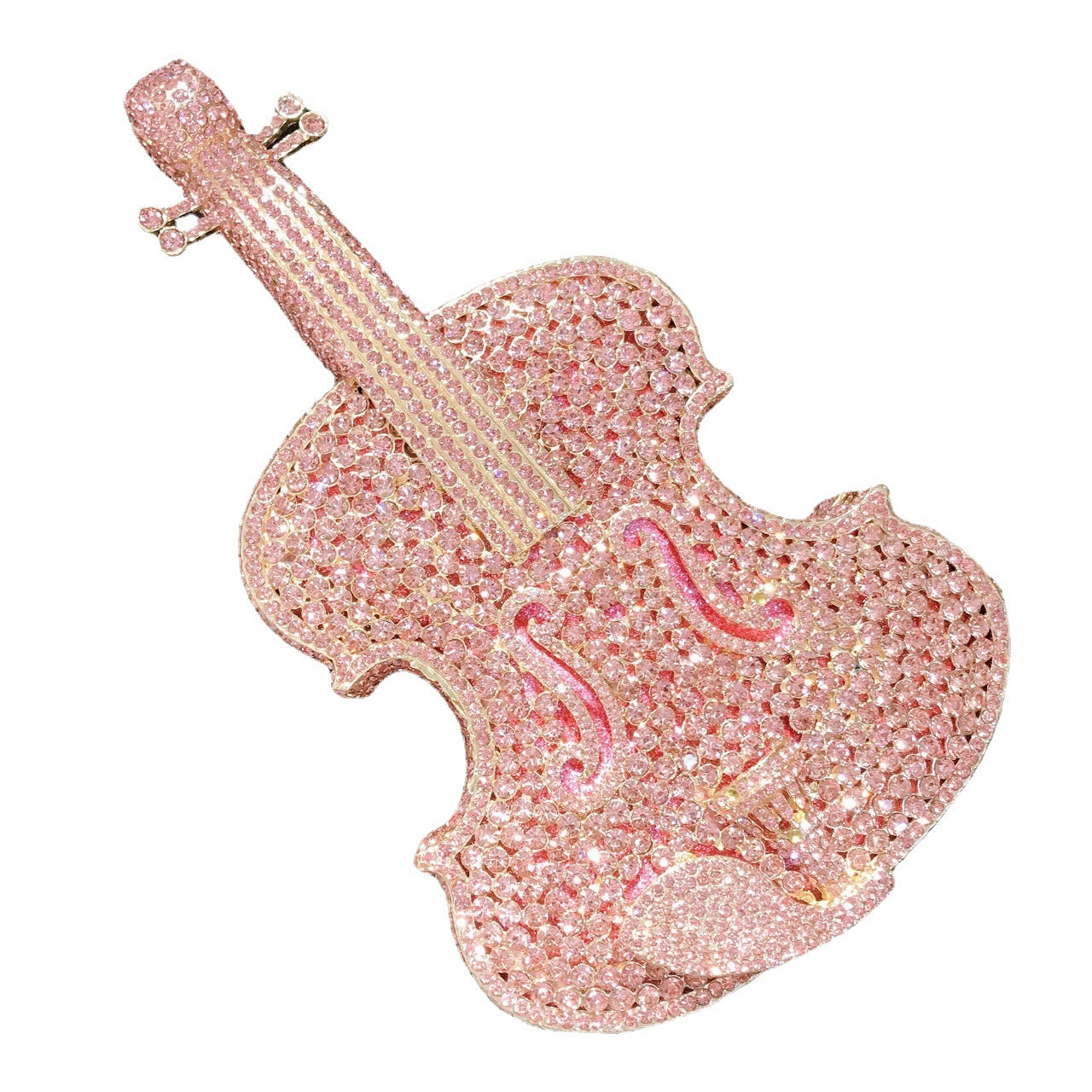 Slouchy Violin Diamond Banquet Rhinestone Clutch Evening Bags