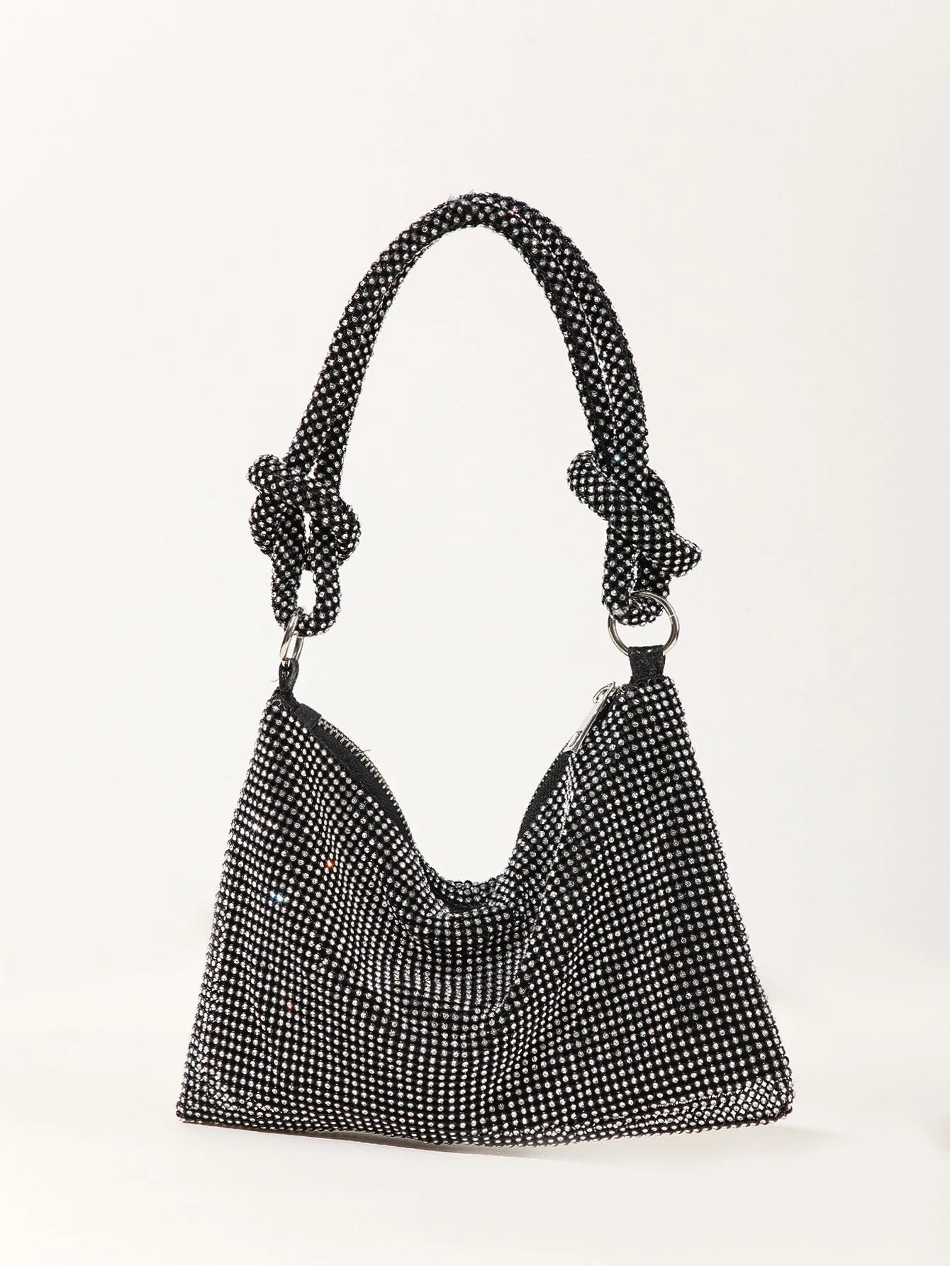 Handmade Banquet Trendy Flash Knotted Rhinestone Party Bags