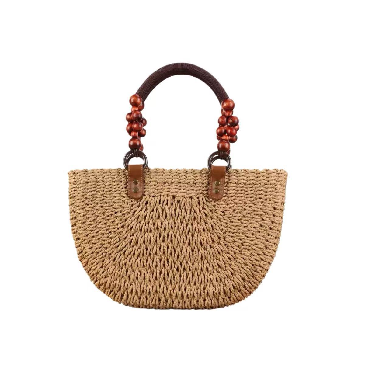 Portable Large Capacity Summer Rattan Seaside Beach Vacation Bags