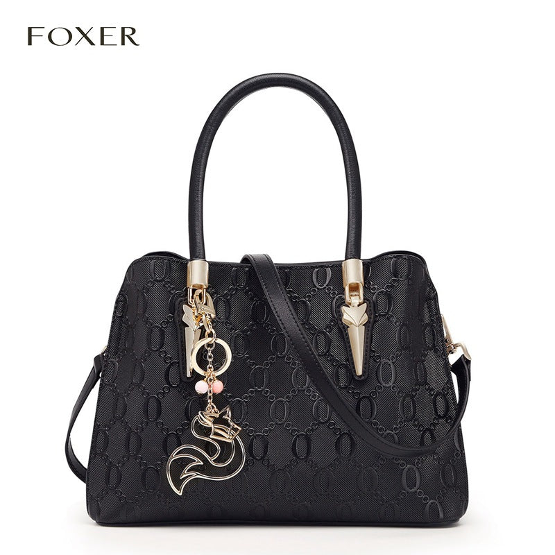 Durable Women's Light Luxury Cowhide Portable Women's Shoulder Bag