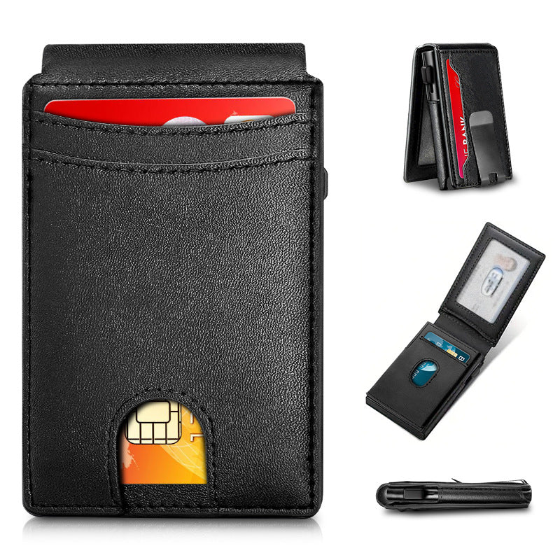 Men's Automatic Pinball Swiping Bank Aluminum Box Credit Men's Wallet
