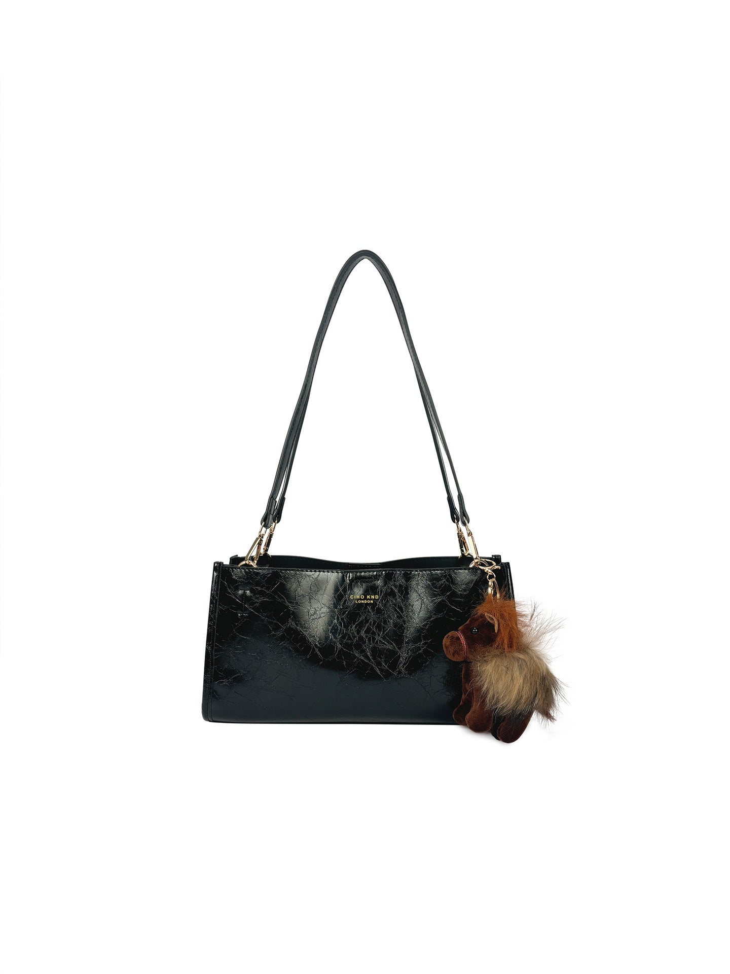 Women's Hand Warmer Cocoa Black For Texture Women's Messenger Bag