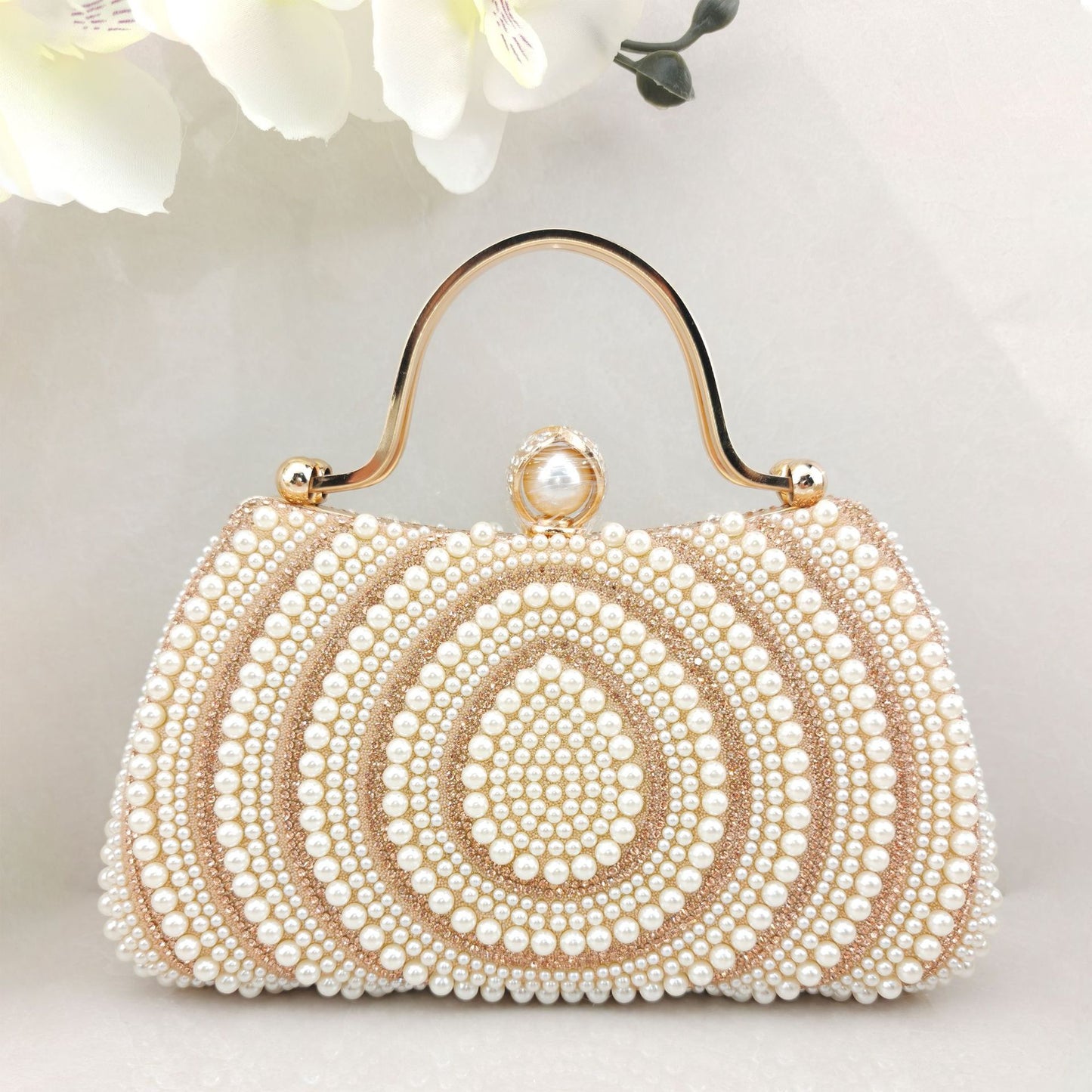 Diamond Pearl Fashion Dress Clutch Banquet Dinner Bag