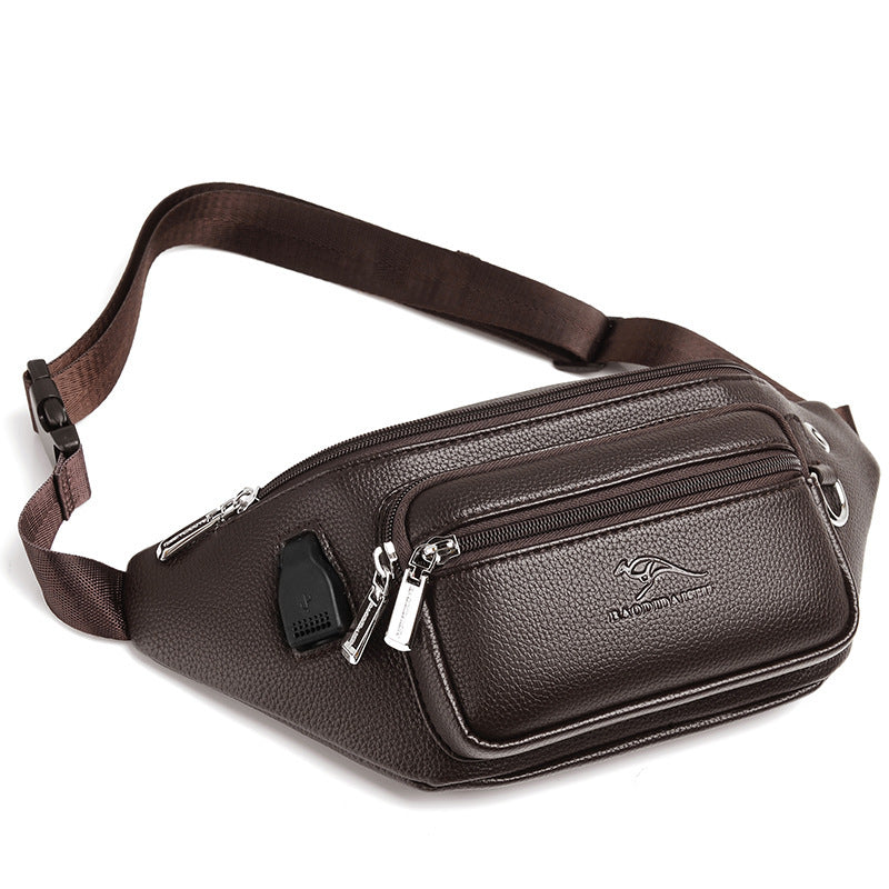 Men's Kangaroo Large Capacity Leisure Mobile Fashion Bags