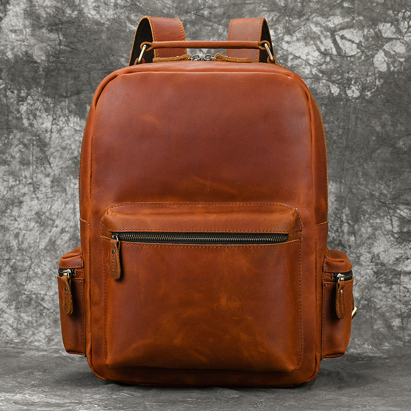 Men's Retro Crazy Horse Leather Genuine First Bags
