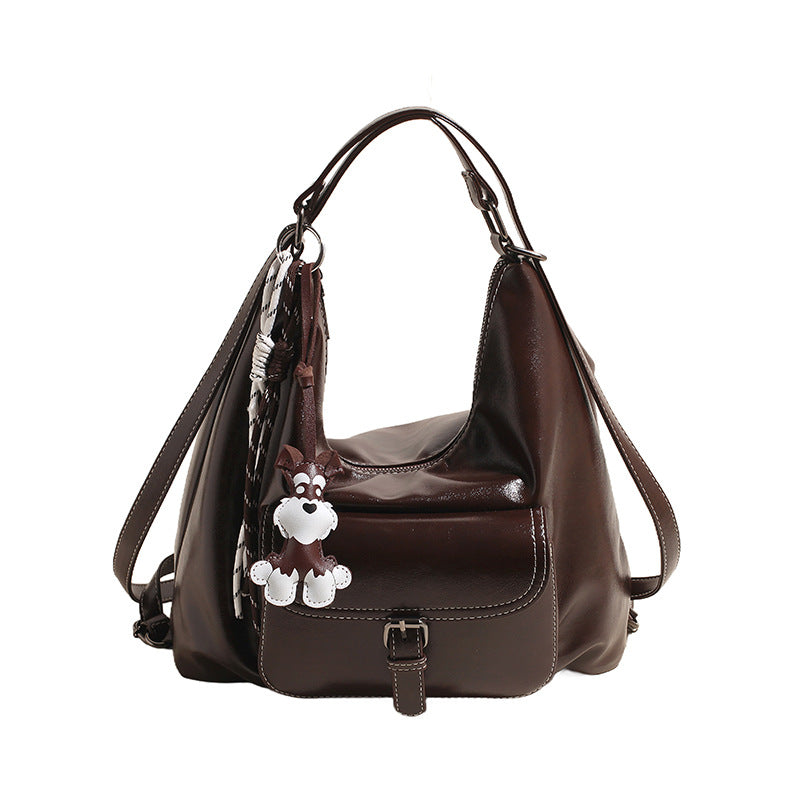 Women's Style Large Capacity Soft Leather Commuter Women's Shoulder Bag