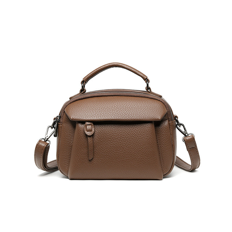 Women's Simple Soft Leather Large Capacity Litchi Women's Handbag