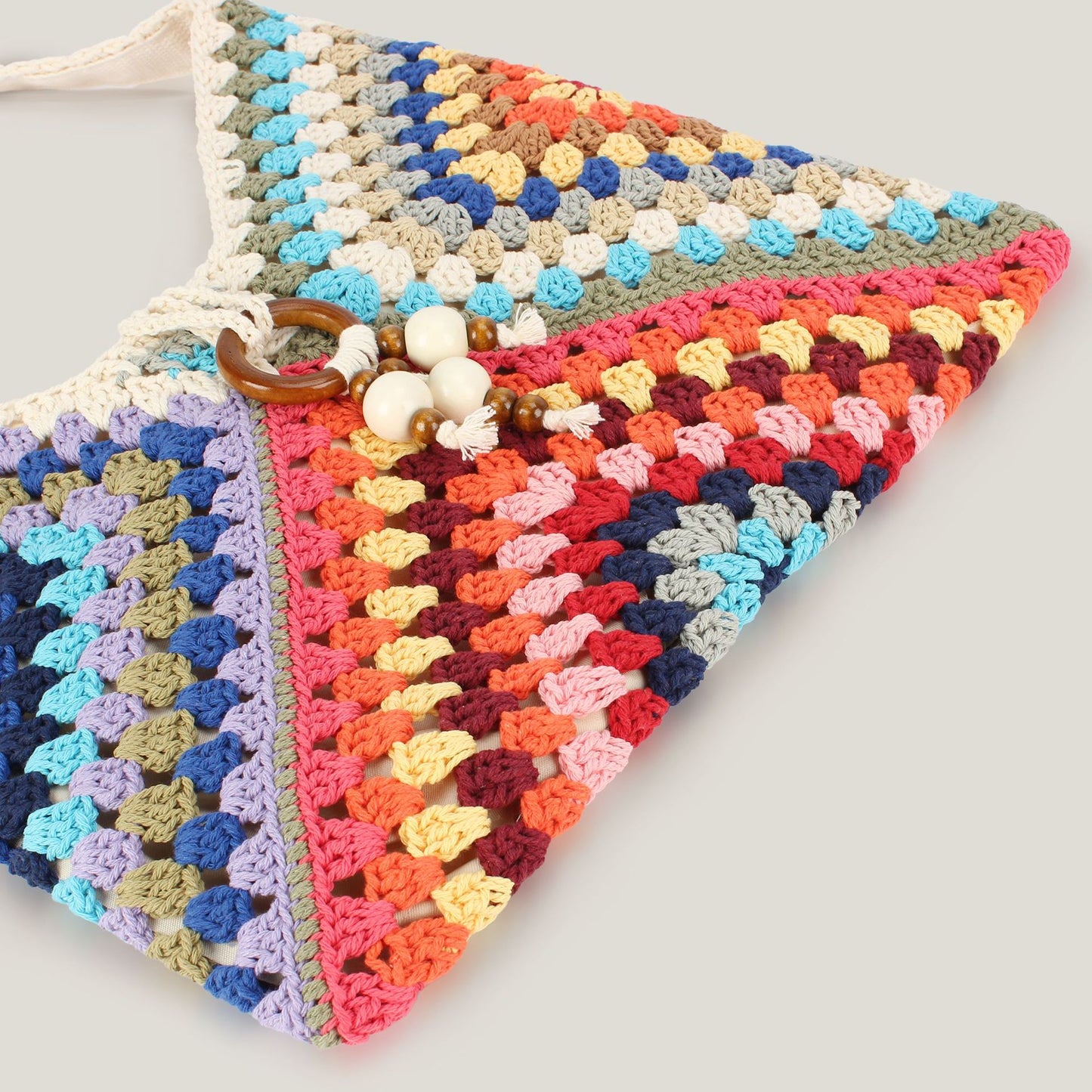Women's Single Cotton Thread Woven Seaside Vacation Beach Versatile Women's Shoulder Bag