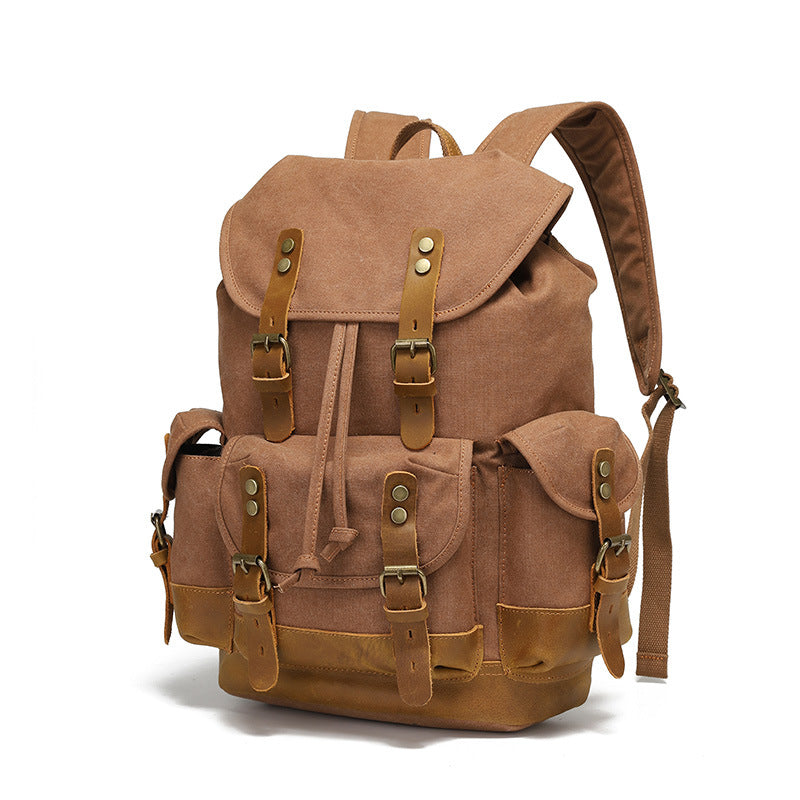 Women's & Men's Gymnastic Valise Waxed Canvas Waterproof Computer Backpacks