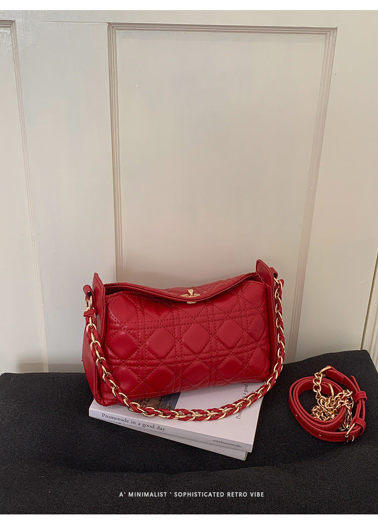 Women's Early Spring Rhombus Underarm Pouch Portable Women's Shoulder Bag