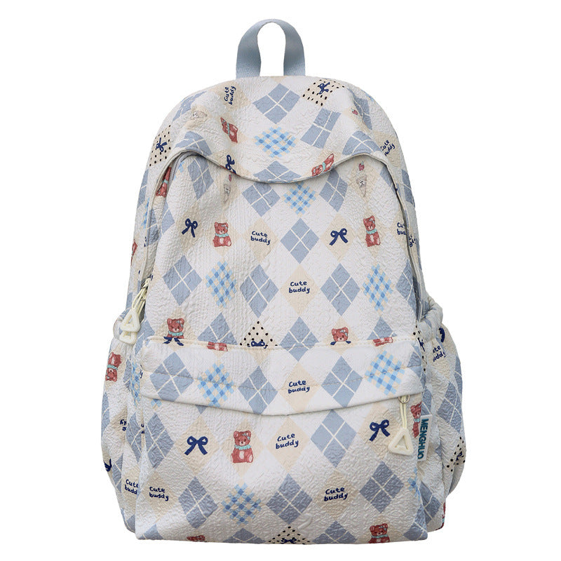 Simple Campus Camp Good-looking Floral Fresh College Student Schoolbag