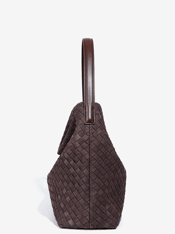 Women's Portable Large Capacity Suede Woven Fashion Women's Shoulder Bag