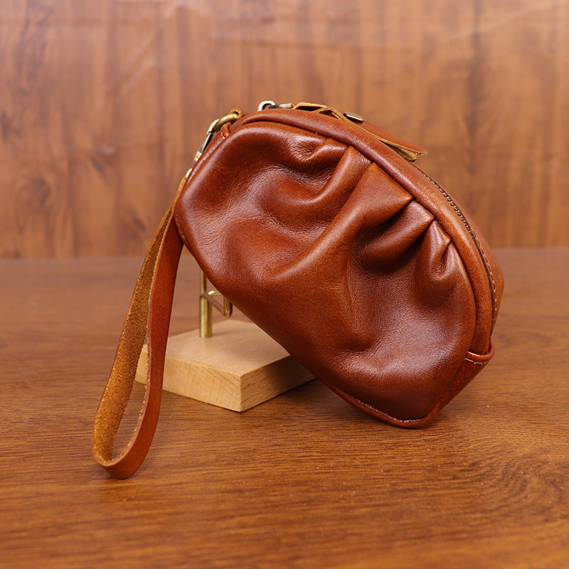 Classy Popular Retro Wrinkle Multifunctional Cowhide Purses