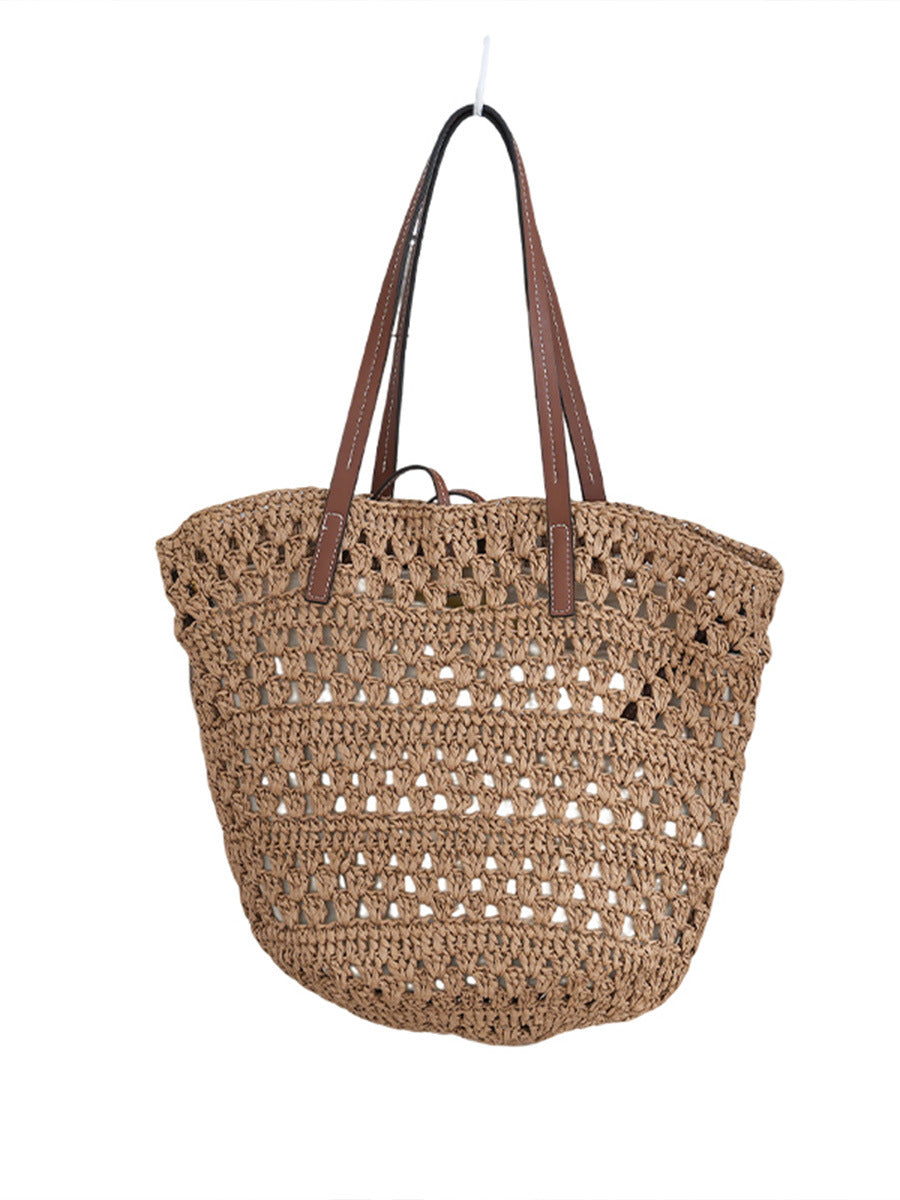 Large Capacity Shopping Trip Straw Fashion Tote Bag