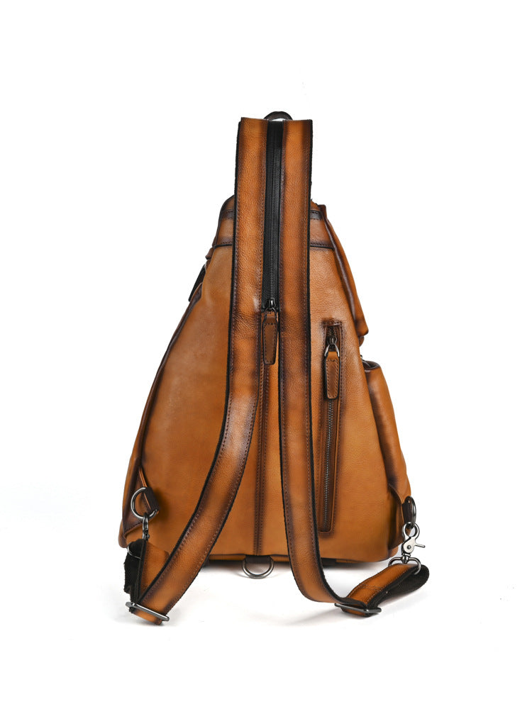 Men's Retro Large Capacity Soft Leather Multifunctional Shoulder Bags