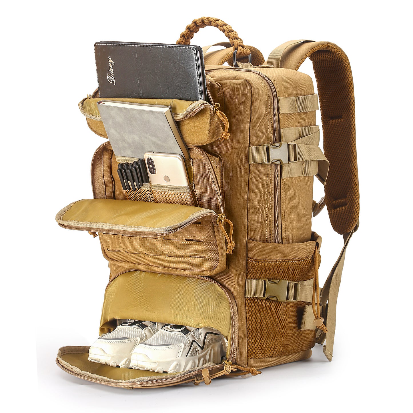 Men's Large Capacity Waterproof Hard-wearing Multifunctional Storage Tactical Backpack