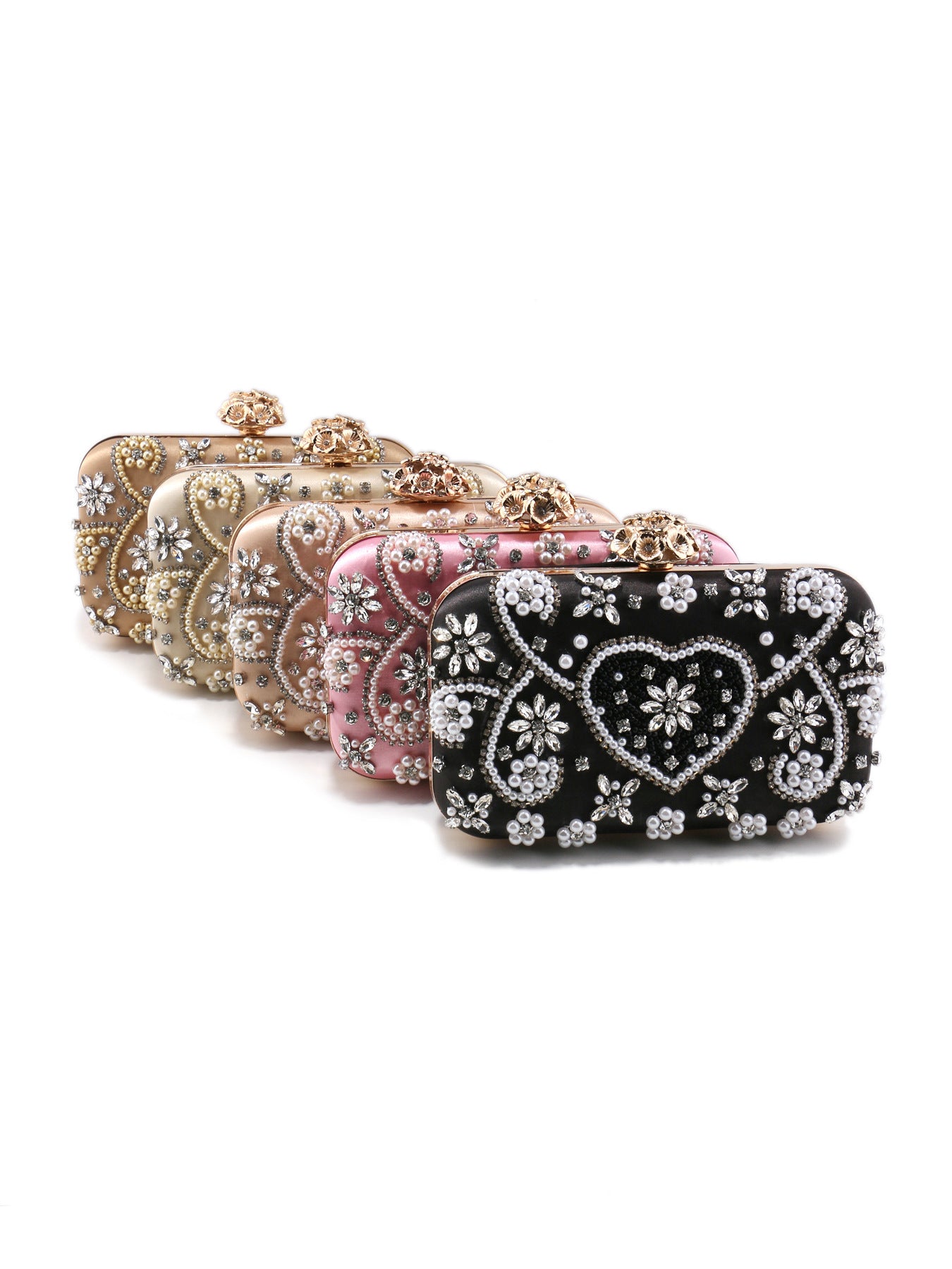 Women's Light Luxury Handmade Pearl Embroidery Fashion Elegant Dinner Bag