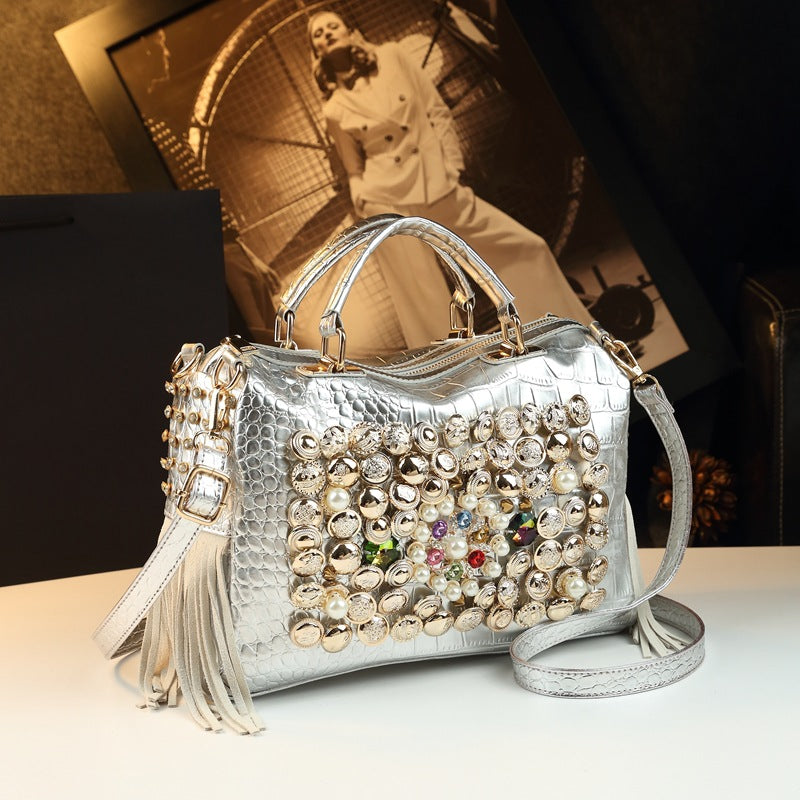 Women's Dinner Gorgeous Diamond Decorations Light Luxury Temperament Large Women's Handbag