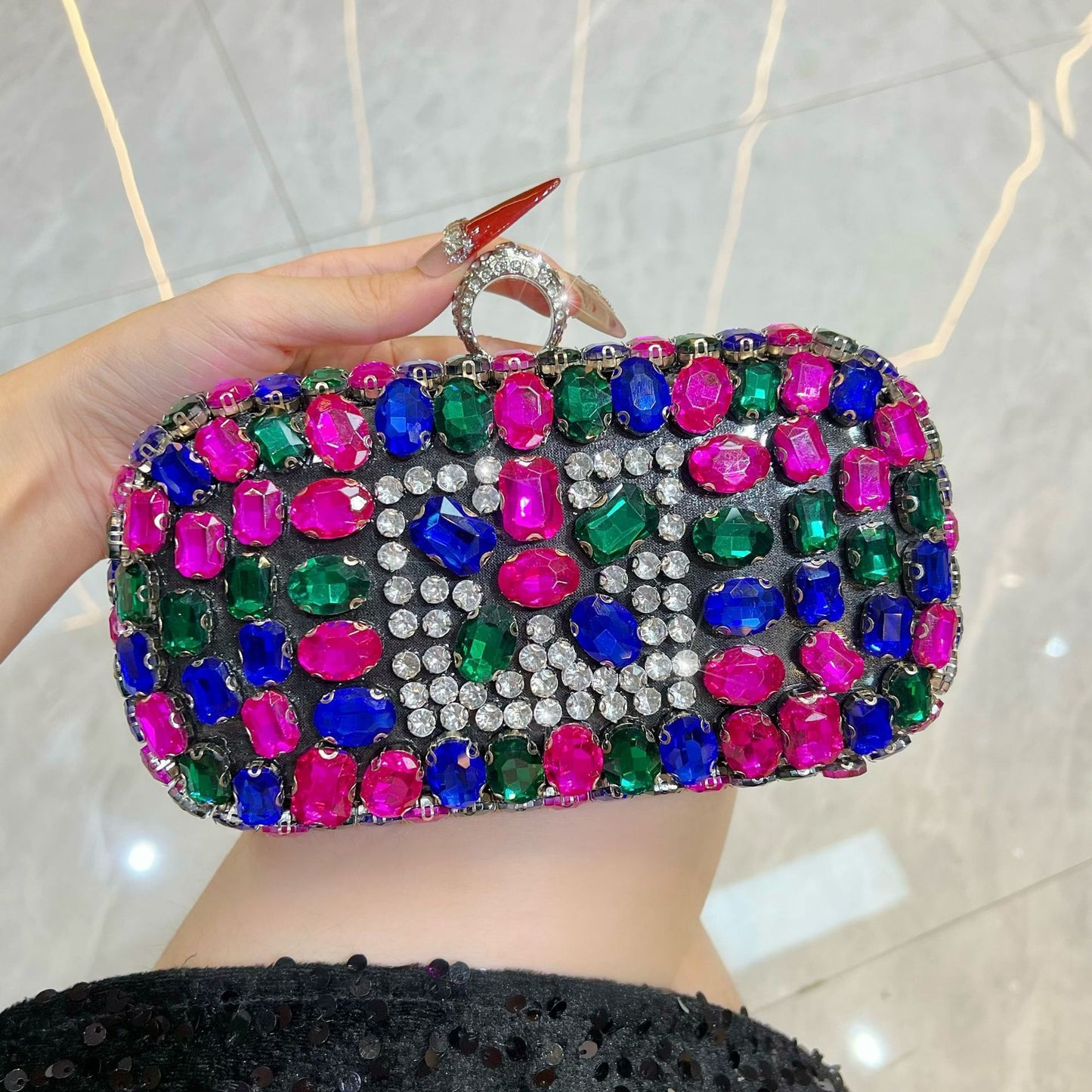 High-grade Rhinestone Affordable Luxury Fashion Banquet Dinner Bag