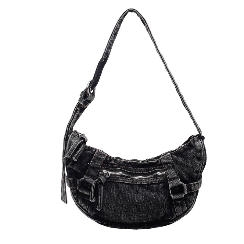 Women's Denim Korean Fashion Commute Dumpling Women's Shoulder Bag